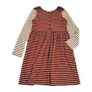 EUC Hanna Andersson Play Dress Cranberry Stripe 12 Girls